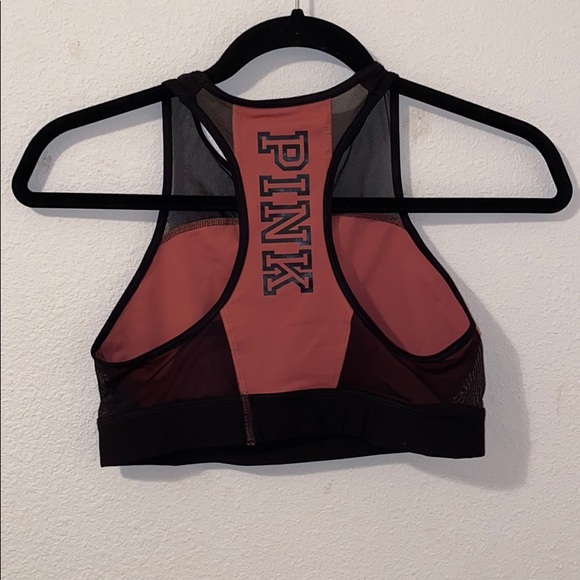 VS Pink High Neck Mesh Sports Bra - Picture 2 of 2